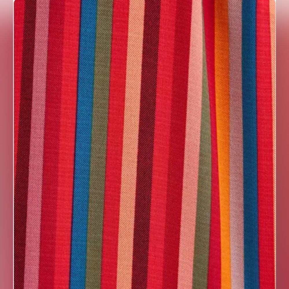 Torrid Women's Harper Sleeveless Striped Top Size 0X Rainbow Buttoned Up PRIDE - Picture 3 of 5